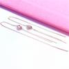 Exquisite Rose Gold Plated Snake Bone Fringed Flower Earrings Personalized Versatile 585 Purple Gold Pure Russian Long Earrings