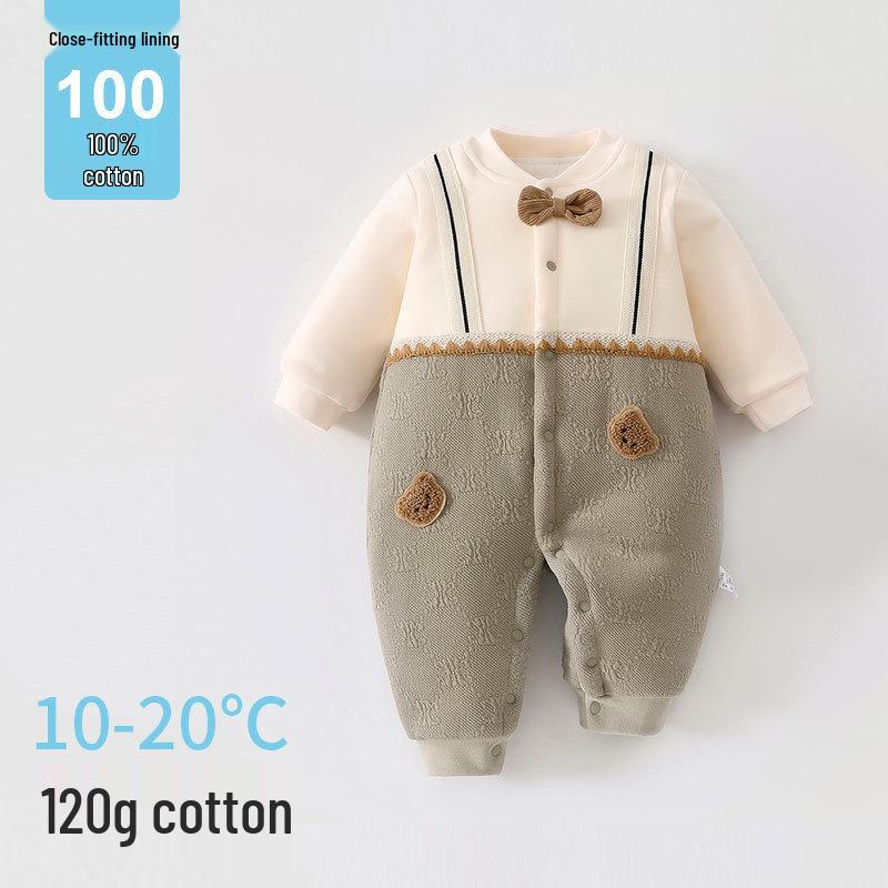 Floral Strap Newborn Romper: 120g Cotton Baby Crawling Suit for Infants and Toddlers
