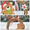DIY Christmas Xmas Wreath Cute Santa Hanging Ornaments Christmas Tree Accessories  Window Props