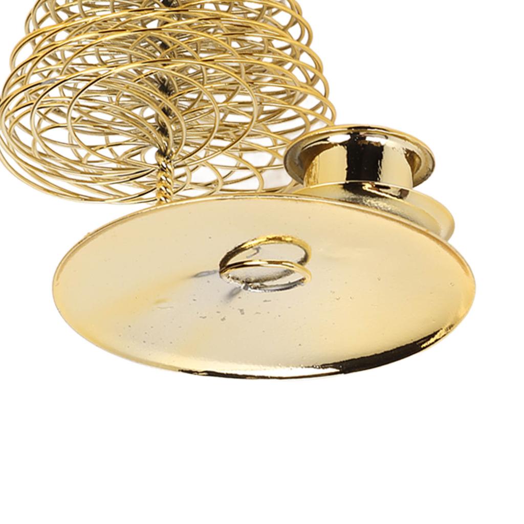 Christmas Tree Candlestick Holder with Star Metal Golden Christmas Tree Candle Stand for Festival Table Decoration