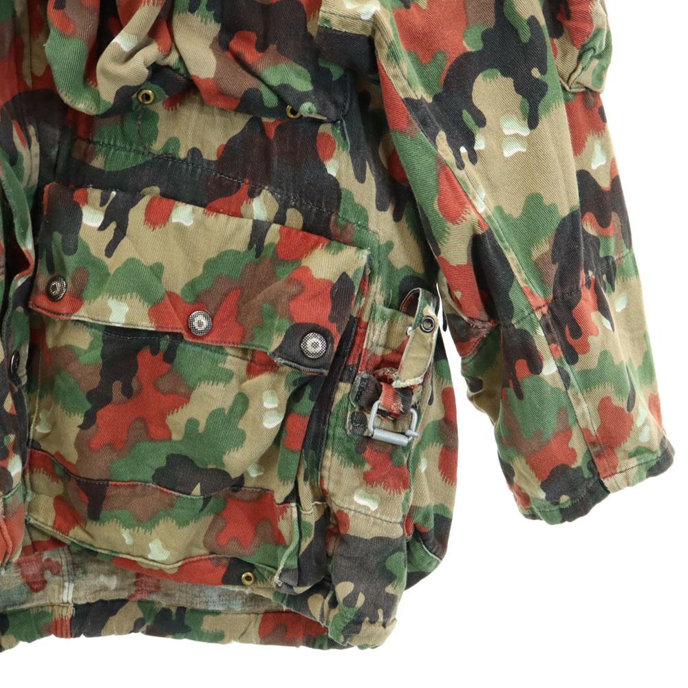 Swiss Army 70s Vintage Alpine Camo M60 Alpine Camo Military Jacket Khaki Men's Used