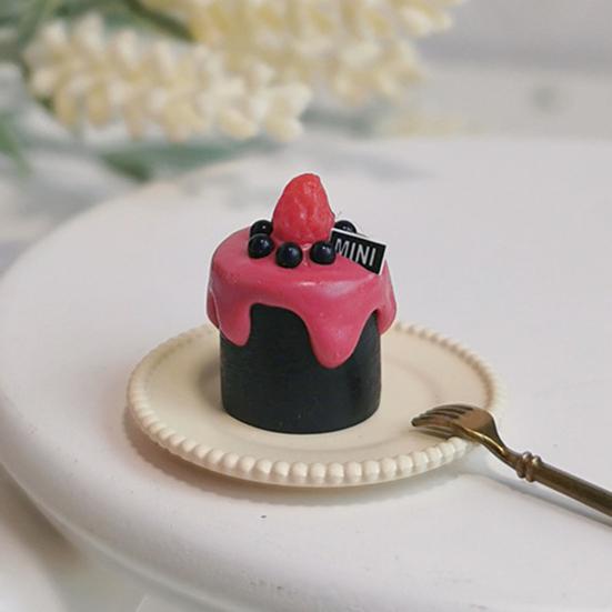 Mini Dessert Model 1:12 Scale Miniature Cake Handmade Resin Food Accessories for Doll Mansion Decoration Kids Pretend Play