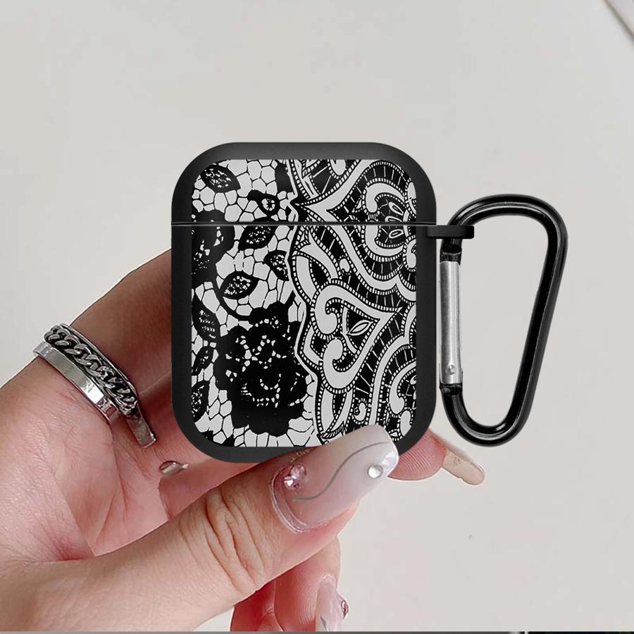 Case For Airpods 1 Pro2 Pro3 2 4 Pro 3 Earphone Cases Cover Black Lace Cool