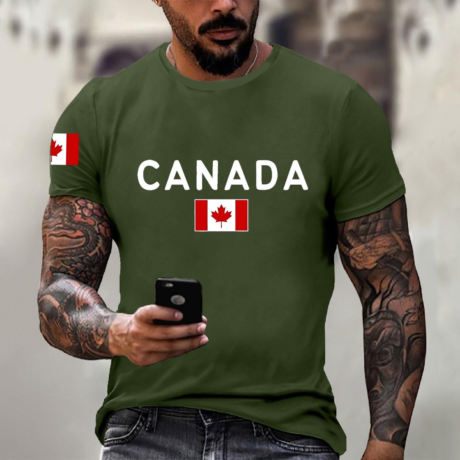 

Мужская канадская футболка с круглым вырезом и короткими рукавами L