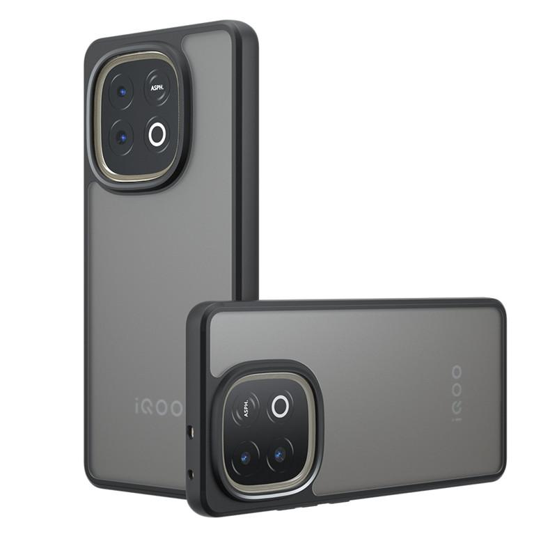 

Для vivo iQOO Z10 Turbo Чехол vivo iQOO Z10 Turbo Pro Чехол Funda Роскошный Матовый ПК + ТПУ Ударопрочный Защитный Чехол для Задней Панели Телефона vivo iQOO Z10 Turbo Pro чёрный