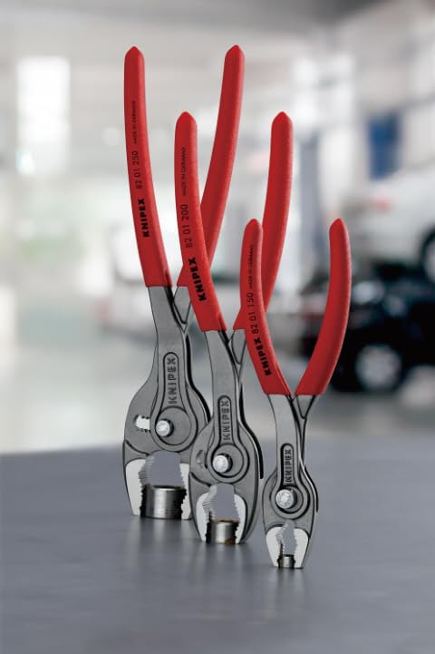 KNIPEX TwinGrip Gelenkzange Verstellbare Öffnung zum Entfernen von Griffen, Abgenutzte und kunststoffbeschichtete Zangen, Breite, Schrauben, Bolzen, Muttern, Mehr, Griff, 150mm,