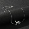 1pc New Fashion Cat Shape Pendant Necklace Simple Curved Design Cute Animal Shape Perfect For Party Accessories