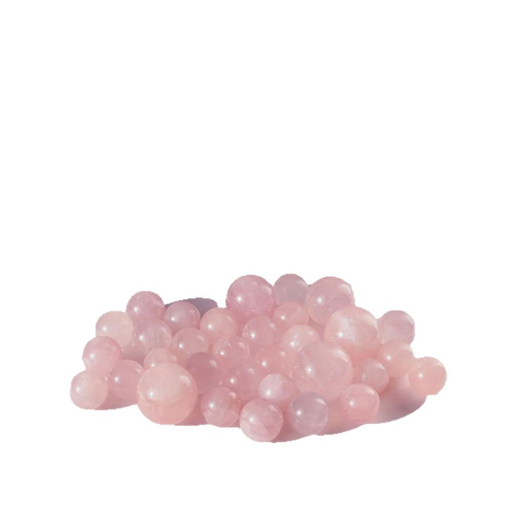 Natürliches Rosenquarz Kristallkugel Ornament - Polierte Sternenlichtanordnung