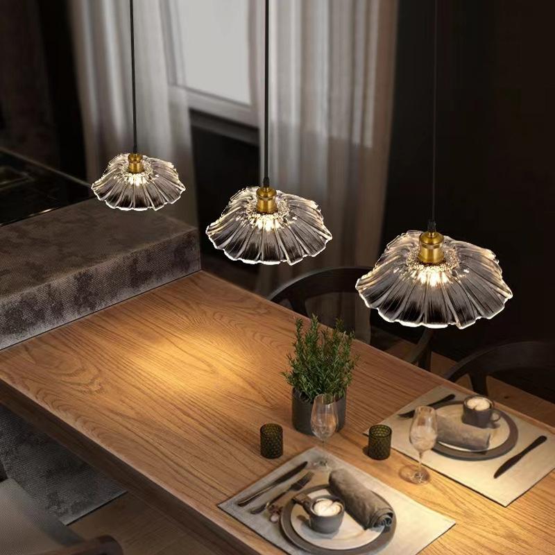 French Restaurant Chandelier American Garden Simple Coffee shop Light Luxury Senior Sense of Complex Creative Lotus PendantLamp
