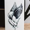 10pcs/lot Waterproof Temporary Tattoo Stickers Angel Wings Fake Tatto Flash Tatoo Neck Hand Back Foot Body Art