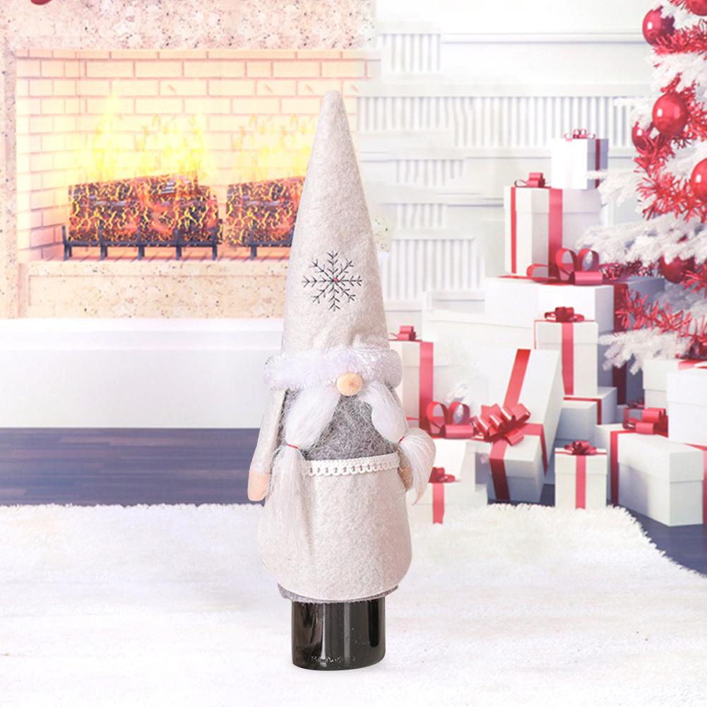 Buy Christmas Decoration Rudolph Doll Red Wine Bottle Covers Bag Party