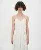 Insilence Woman Vintage Frill Maxi Dress Cream