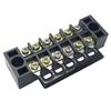 10pcs(5 Sets) 5pcs 600V 15A 6 Positions Double Row Screw Terminal Strip with Cover+5pcs 600V 15A 6 Positions Black Red