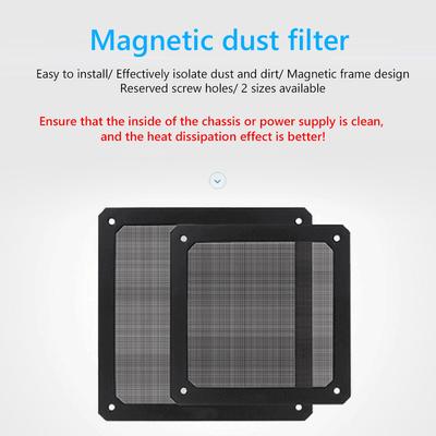 8/9/12/14CM PC Skříň Prachový Filtr Magnetický Rám Prachotěsný Síťový Kryt Mřížka Ochrana pro PC Počítačovou Skříň Chladicí Ventilátor Napájecí Zdroj