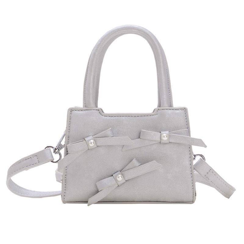 Cute Fashionable Bowknot Children's Tote Bag Elegant Mini Square Purse For Boys And Girls