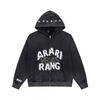 Unisex Streetwear Baumwoll-Hoodie Mit ARIRANG Stickerei Gewaschener Vintage-Stil Jugend Fans