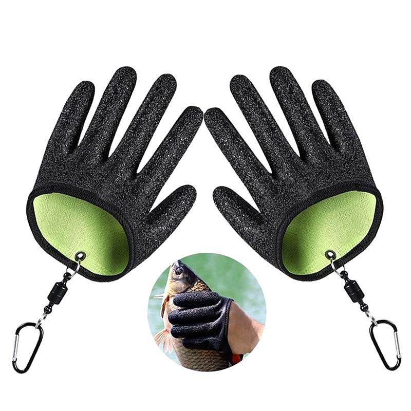 1/2 Pcs Fish Catch Gloves Fishing Glove With Magnet Hook Non-Slip Gloves Catching Fish Latex Hunting Gloves For Accessories