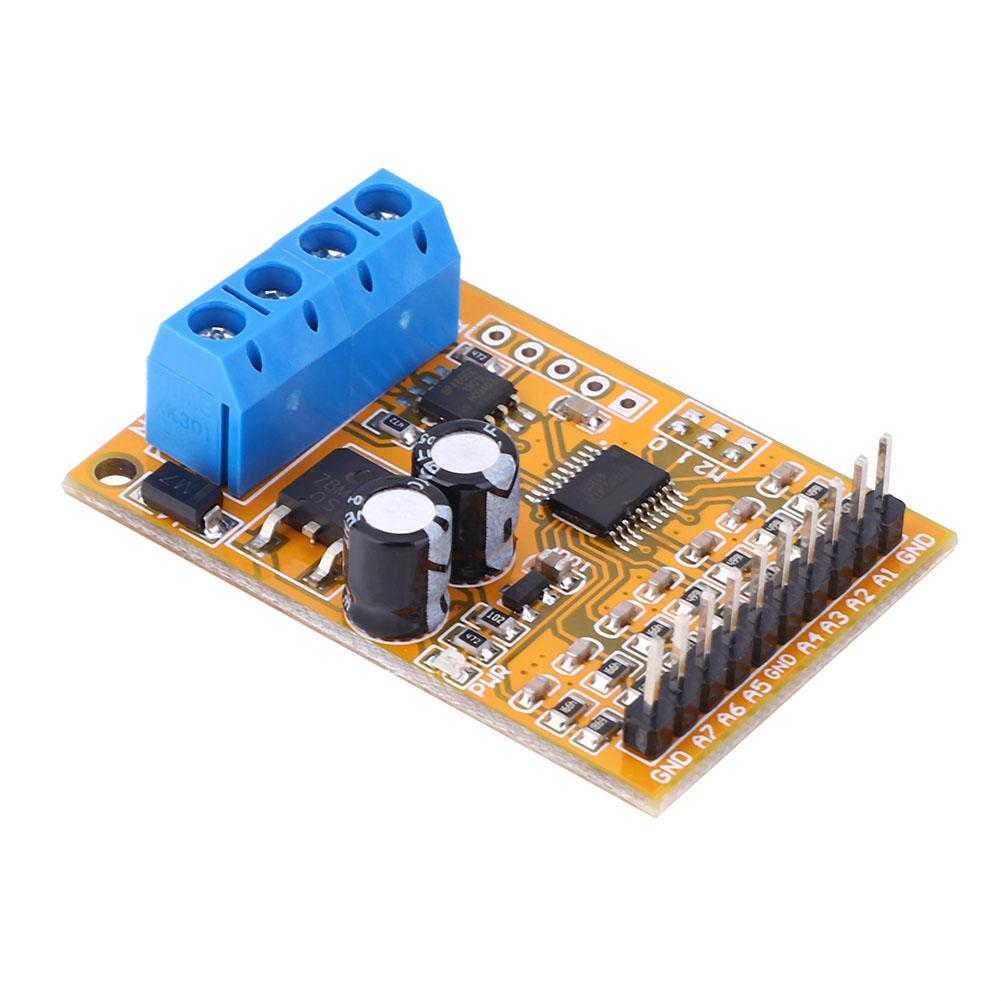 R4AVA07 7 Channel RS485 Voltage Analog Collector ADC Modbus RTU 03 06 Function Code