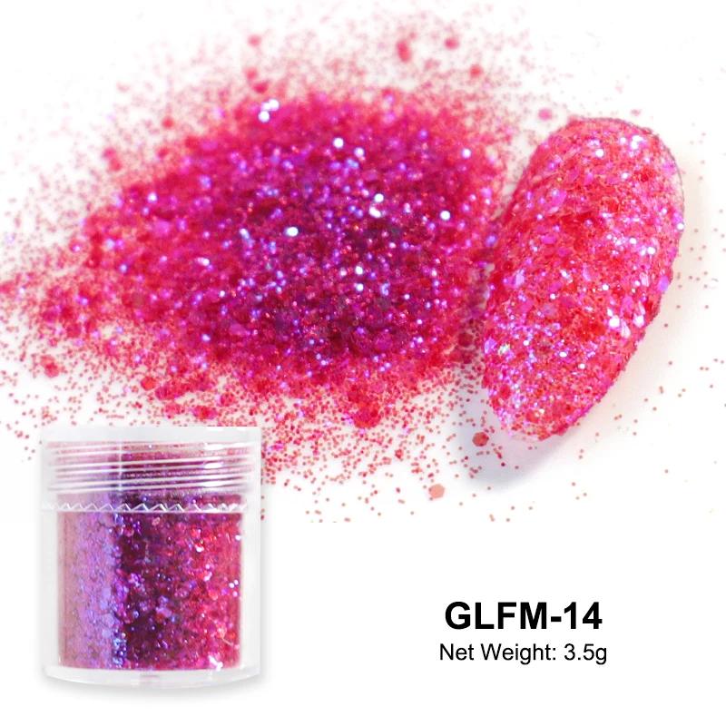 3,5g Paillettes Iridescentes Sucre pour Ongles Coloré Candy Coat Poudre Pigment Pour Manucure Effet Sucre Poussière Brillante Décorations Nail Art