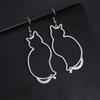 My Shape Cute Cat Drop Earrings for Women Kids Stainless Steel Lovely Kitten Animal Dangle Earring Jewelry Valentine's Day Gifts