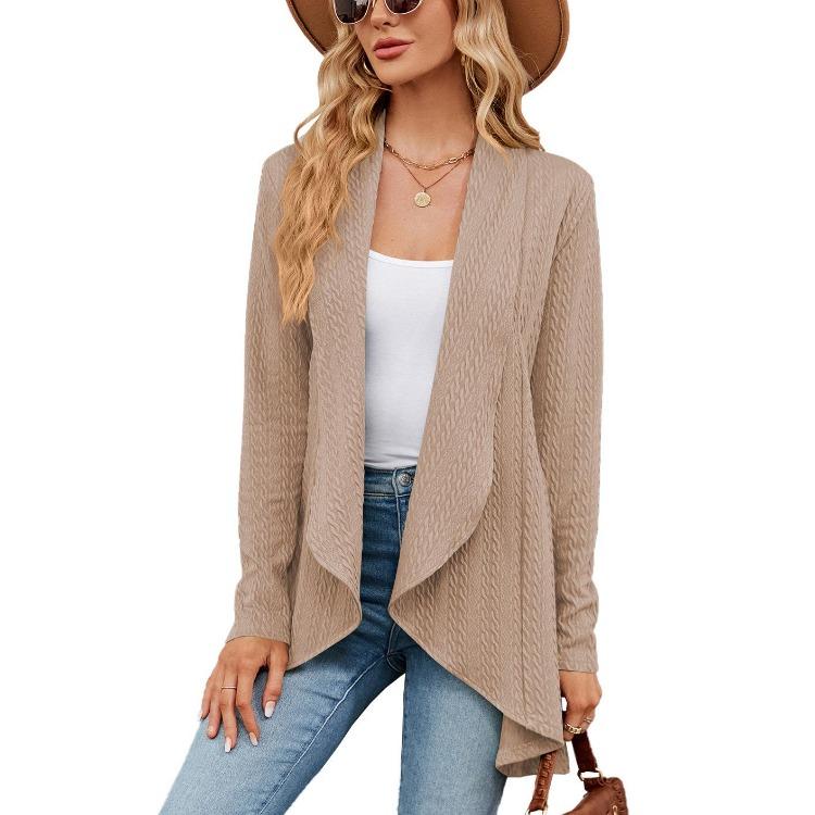 2023 Fashion Warm Cozy Women's Solid Color Knit Cardigan Sweater Autumn Winter
