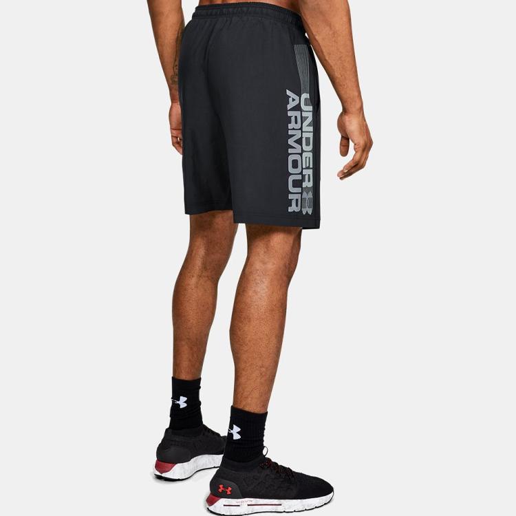 Under Armour Woven Series Letter Logo Training Sports Breathable Shorts Men Bottoms Black 1320203-001