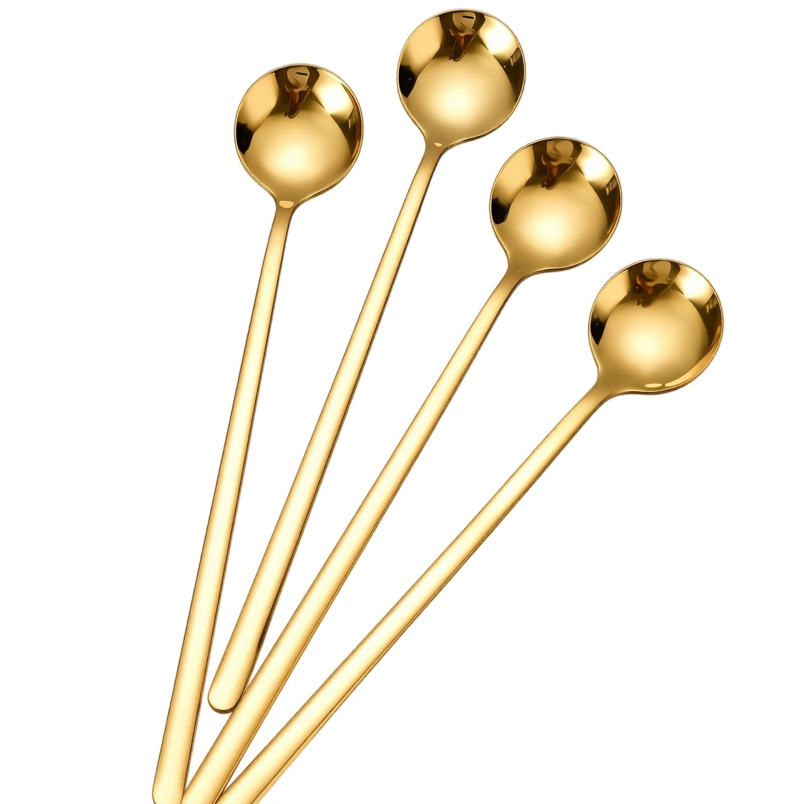 Stainless Gold Coffee for Stirring and Serving One Size