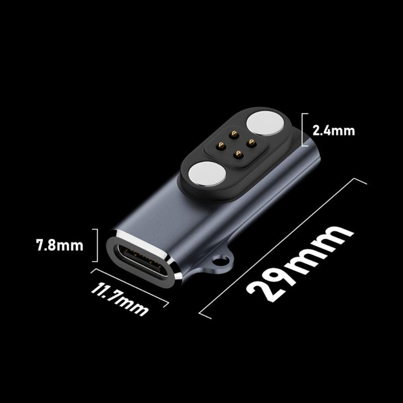 Wireless Bone Conduction Headphone Charging Adapter USB C to 4Pin Magnetic Charging Connector Wide Compatibility