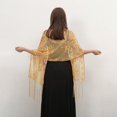 Bufanda hueca popular nueva de verano para mujer con borlas largas de color liso y fino