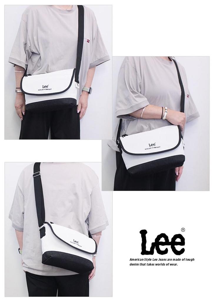 Lee Buddy Shoulder Cotton Bag, Canvas, 320-1403, 320-1403-30, White/Contrast