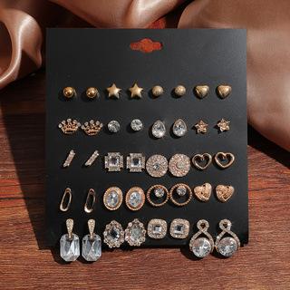1011 New stud earrings women's high version classic diamond-encrusted earrings women's fashion Xiaoxiang temperament earrings