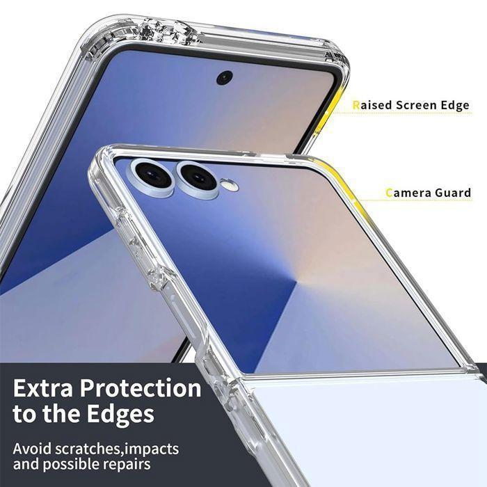Ochranný kryt - BOOLING - Samsung Galaxy Z Flip 7 - Nárazuvzdorný - Pevný - Průhledný