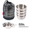 Suiyuan Outdoor Faltbare Schüssel Set aus 304 Edelstahl