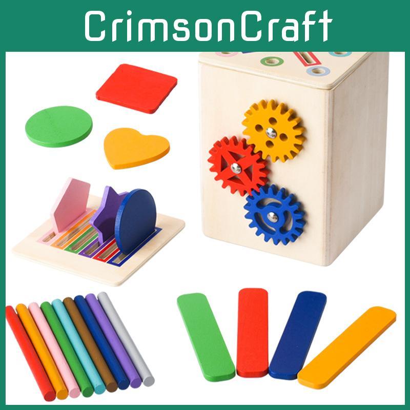 Learning Wooden Gear Shape And Color Sorting Toy For Kids Developmental Play