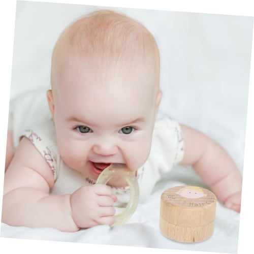 Totority Wooden First Haircut Keepsake Box, a Storage Case for Baby Hair, Perfect for Preserving Memories, Convenient Storage and Long-Term Protection