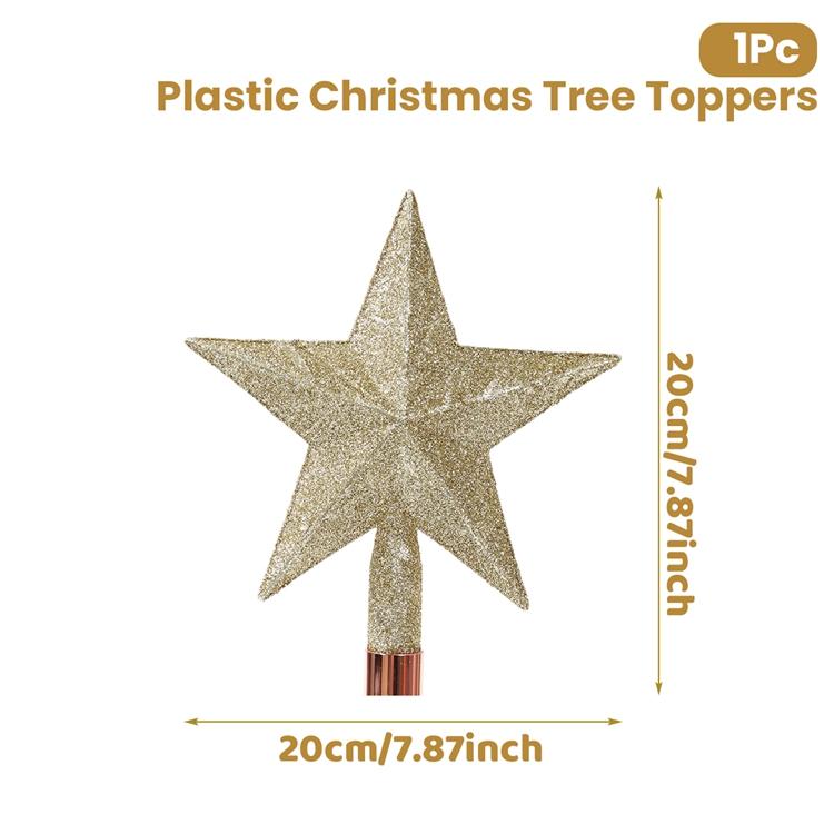 Christmas Tree Top Star Merry Christmas Decoration for Home 2026 Xmas Tree Star Ornaments Navidad Happy New Year Gift 2026