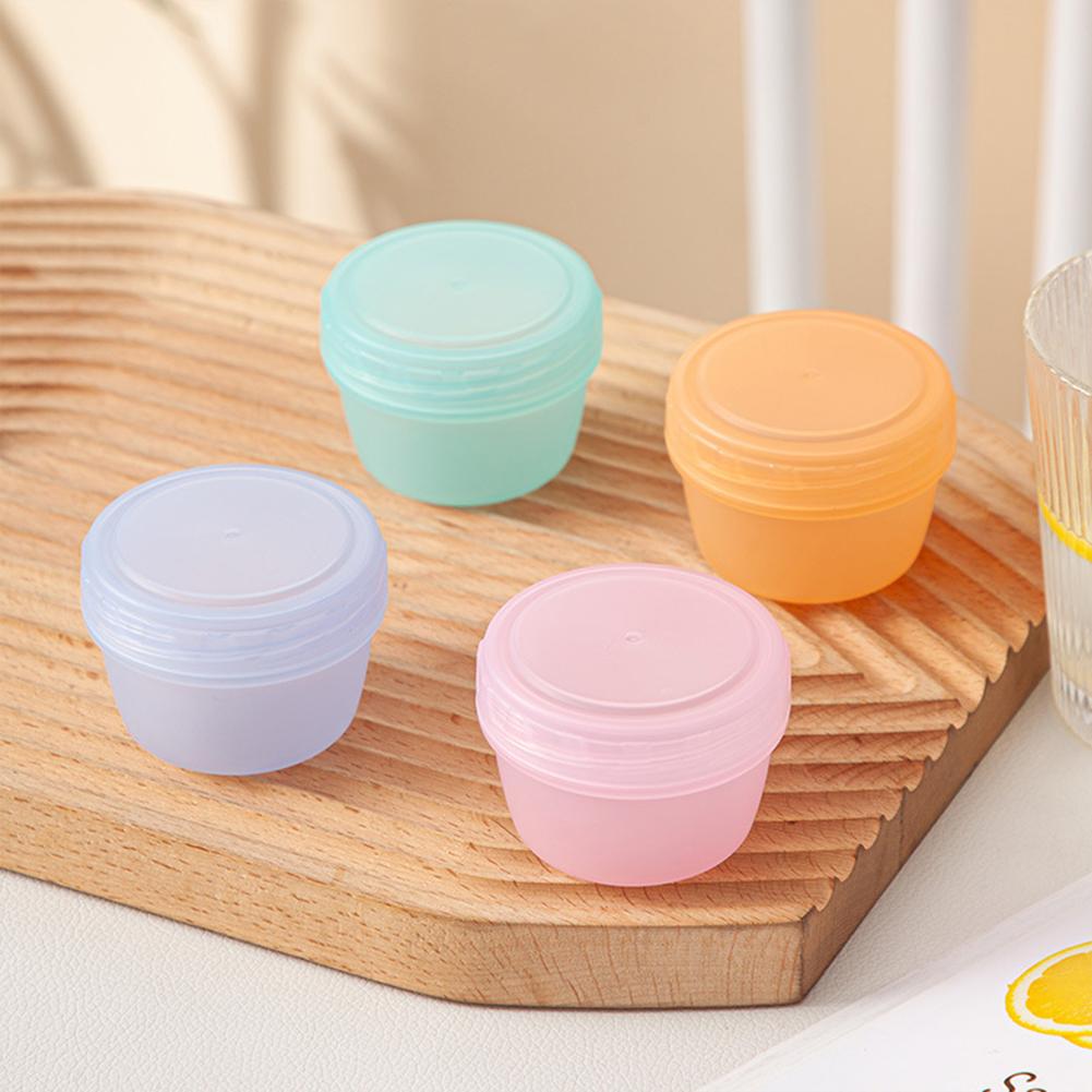 6 Pack Salad Dressing Container with Lid Reusable Condiment Dip Jar Leakproof To Go Sauce Cup for Lunch Box Accessories