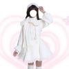Japanese Kawaii Lolita Lace Patchwork Sweet Dress Coat Women Y2k Aesthetic Contrast Color Dresses Single Breasted Party Vestidos