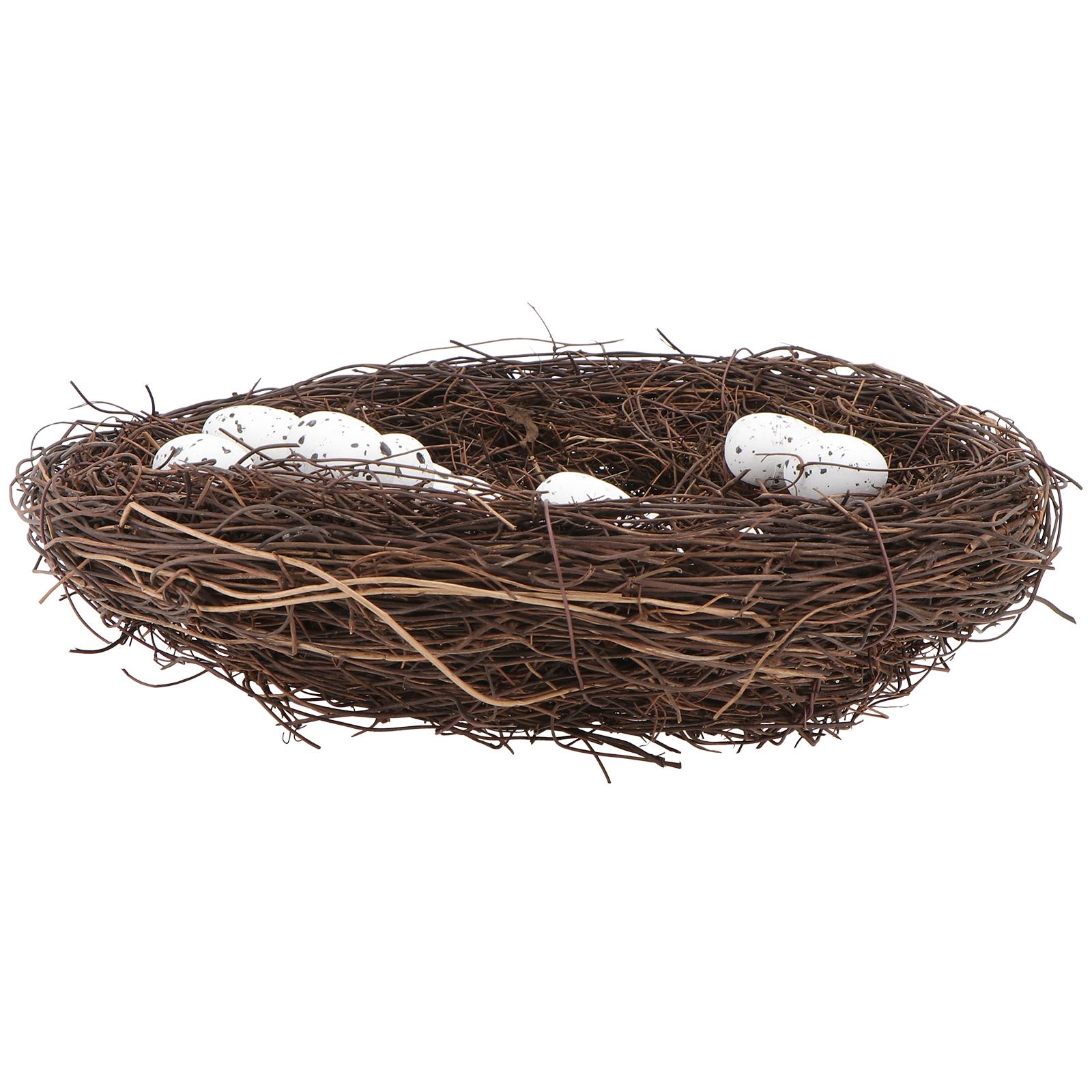 1 Набор Пасхальная лоза Птичье гнездо Креативное птичье ротанговое гнездо Украшение (Белый, Кофе)