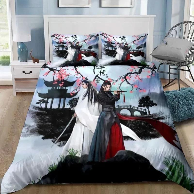 The Untamed Xiao Zhan Wang Yi Bo Bedding Set Single Twin Full Queen King Size Bed Set for Adult Kid Bedroom