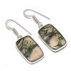 Natural Indian Moss Agate Gemstone 925 Sterling Silver Earring 1.46" AE-11599