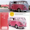 1/36 Scale Retro Bus T1 Transport Cars Diecast Metal Vehicle Model Hot Wheels Premium Collect Metal Auto Miniature Gift Kids Toy Boys
