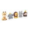 5Pcs Jungle Animal Cake Toppers Safari Figures Cute Decoration Monkey Elephant Giraffe Hippo Lion