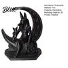 Low-key High-end Decoration 3D Printed Anubis Moon Figurine, Ancient Egyptian Mythology Statue, Frosted Texture Decor Dark Style Wolf Desk Ornament,