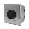 NEMA 14 50R 50A Power Outlet Receptacle, 4 Prong Electrical Socket for RV EV Charging, Surface Or Flush Mount