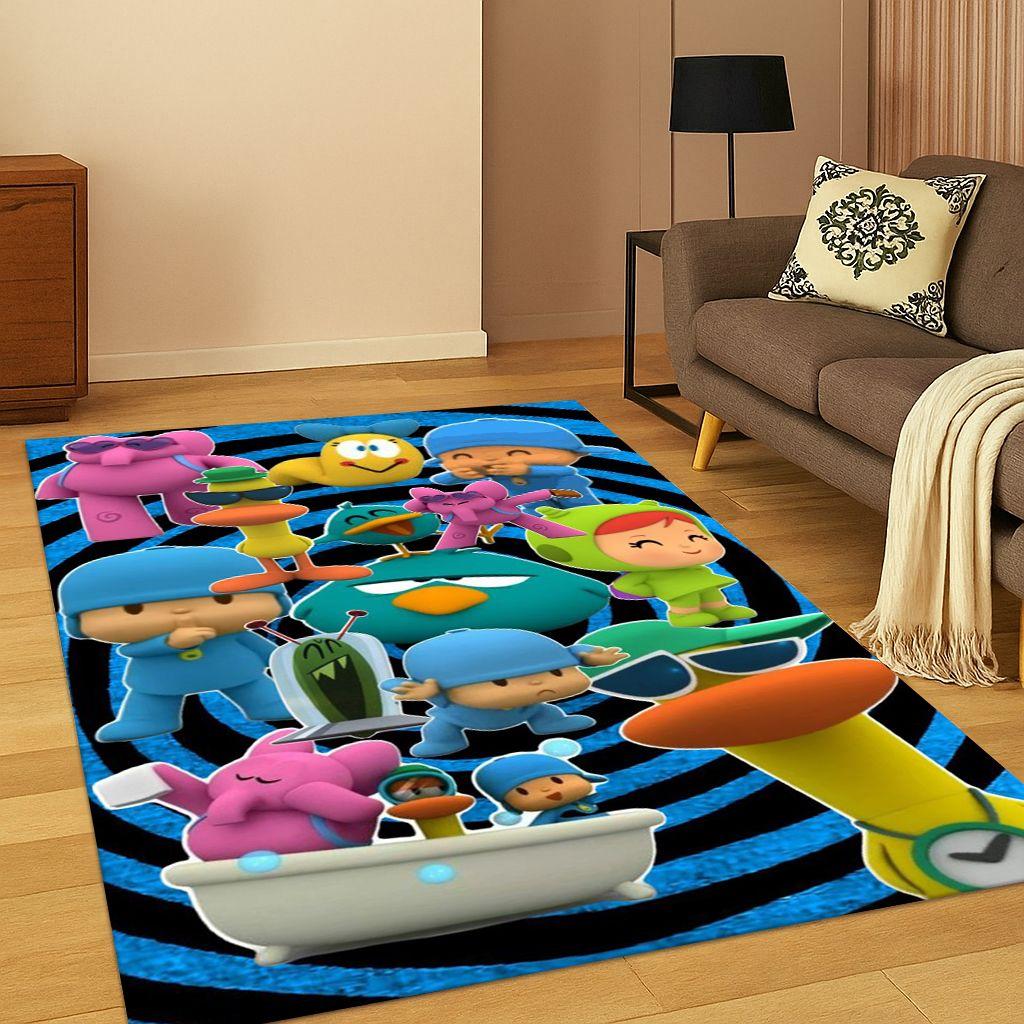 

3D P-Pocoyo Elly Pato Cartoon Carpet Rug for Bedroom Living Room Sofa Home Decor,kids Play Game Area Rug Non-slip Floor Mat Gift 40x60cm