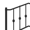 Vidaxl Metalowe Wezgłowie, Czarne, 107 Cm
