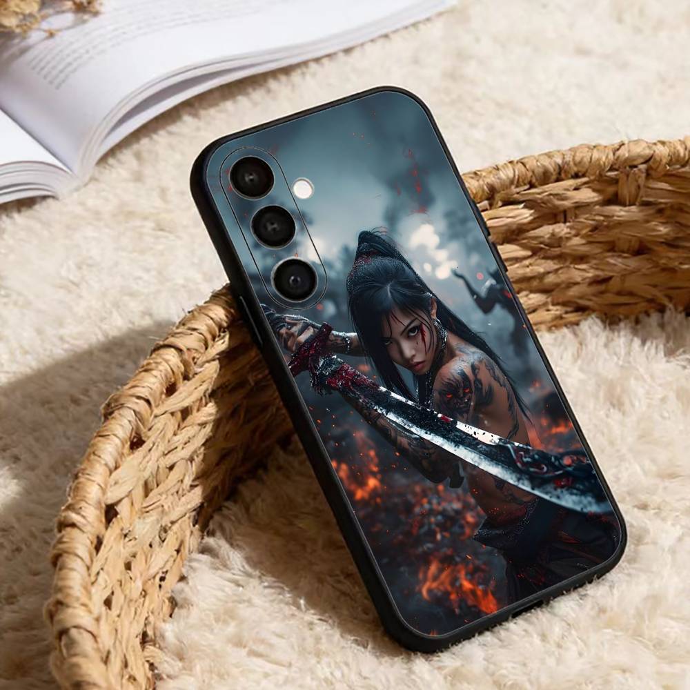 Japan Samurai X Beauty Cool Phone Case For Samsung Galaxy A91,80,73,72 ,71,53,52,32 ,31,22,21s,20,Soft Black Case