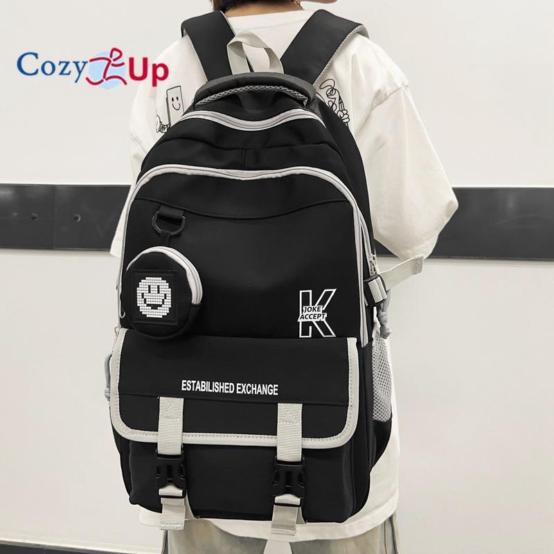 Легкий и удобный студенческий рюкзак. Рюкзак большой вместимости. 30x18x48cm бежевый — фото 6