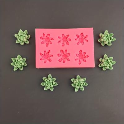 1 Piece Duolian Small Lotus Silicone Mold Ice Cream Mousse Aromatherapy Cake Candle Gypsum Decorative Resin Mold